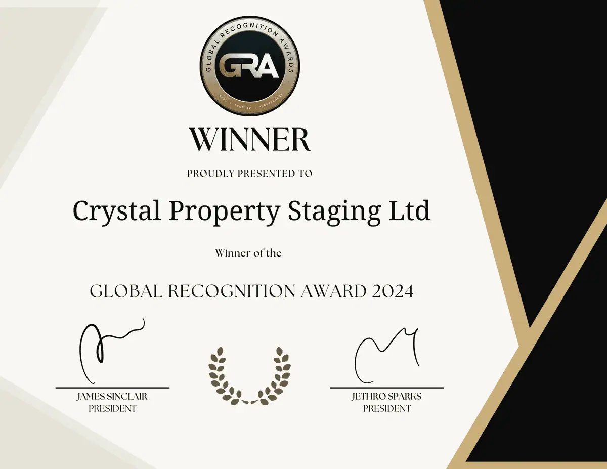 Global Recognition Award Certificate to Crystal Property Staging Ltd 2024