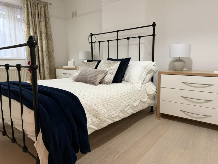 Hillcroft crescent oxhey watford wd19 bedroom1 after home staging crystal property staging.