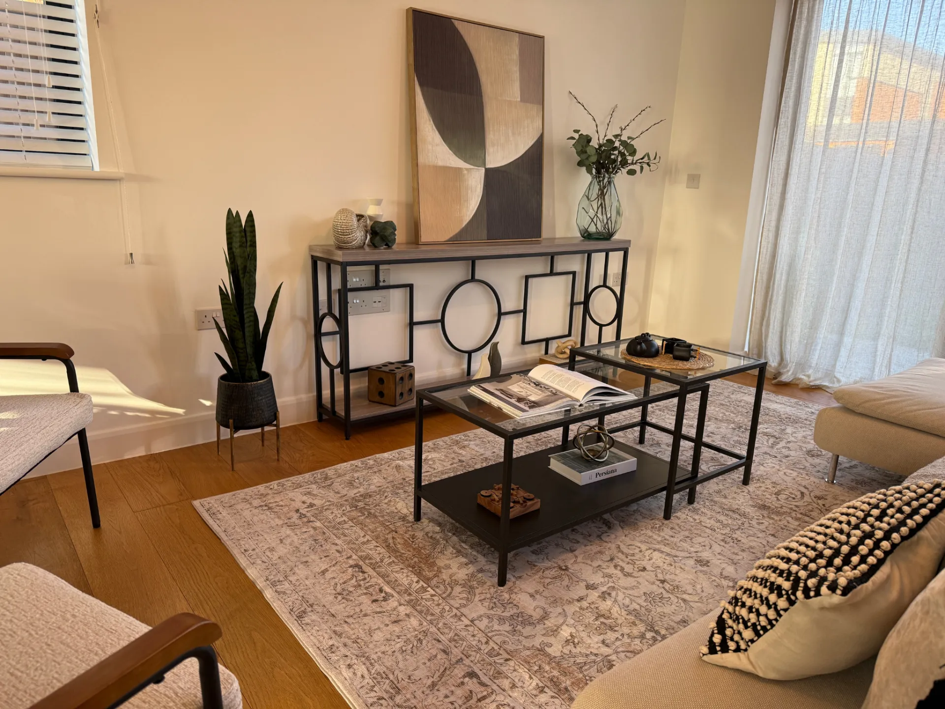 Newbury art propped crystal property staging
