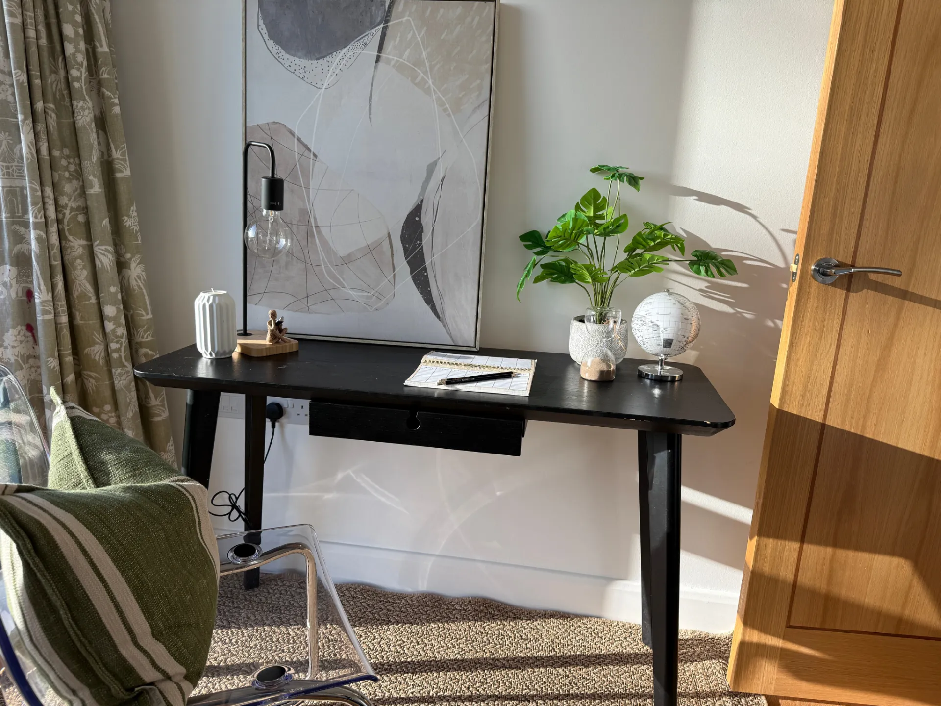 Newbury office art propped crystal property staging